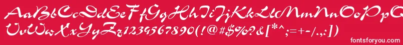 GrinyaHaevy Font – White Fonts on Red Background