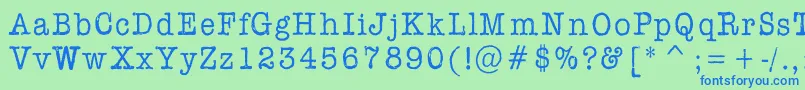 AflFontPespayeNonmetric Font – Blue Fonts on Green Background