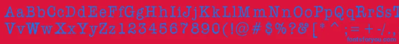 AflFontPespayeNonmetric Font – Blue Fonts on Red Background