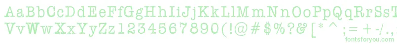 AflFontPespayeNonmetric Font – Green Fonts on White Background