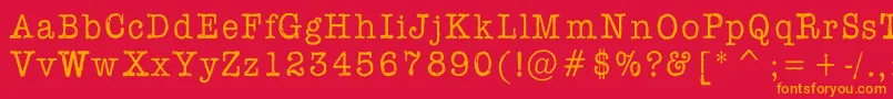 AflFontPespayeNonmetric Font – Orange Fonts on Red Background