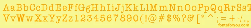 AflFontPespayeNonmetric Font – Orange Fonts on Yellow Background