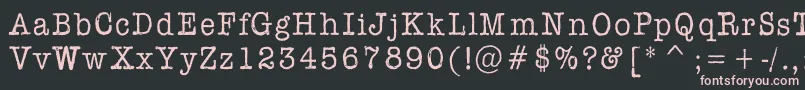 Czcionka AflFontPespayeNonmetric – różowe czcionki na czarnym tle