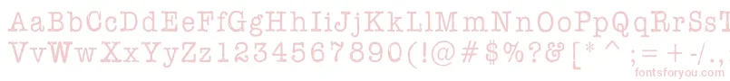 フォントAflFontPespayeNonmetric – 白い背景にピンクのフォント