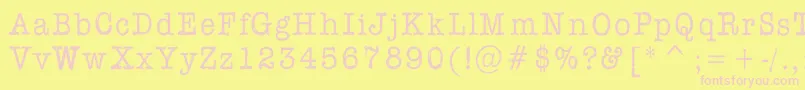 AflFontPespayeNonmetric Font – Pink Fonts on Yellow Background