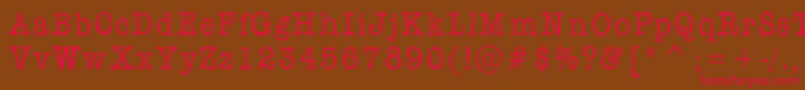 AflFontPespayeNonmetric Font – Red Fonts on Brown Background