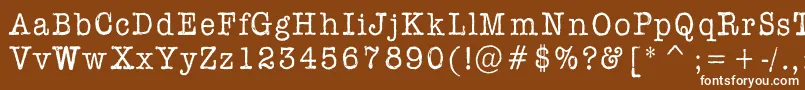 AflFontPespayeNonmetric Font – White Fonts on Brown Background