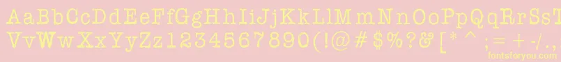 AflFontPespayeNonmetric Font – Yellow Fonts on Pink Background