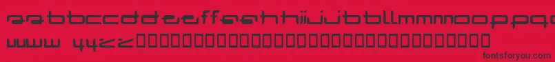 フォントRadar ffy – 赤い背景に黒い文字