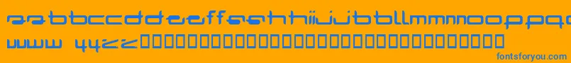 フォントRadar ffy – オレンジの背景に青い文字