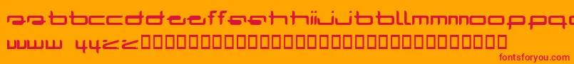 フォントRadar ffy – オレンジの背景に赤い文字