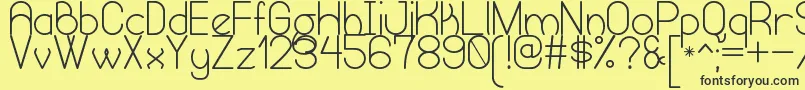 HumongousOfEternitySt Font – Black Fonts on Yellow Background