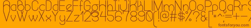 HumongousOfEternitySt Font – Brown Fonts on Orange Background