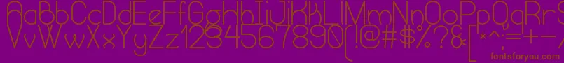 HumongousOfEternitySt Font – Brown Fonts on Purple Background
