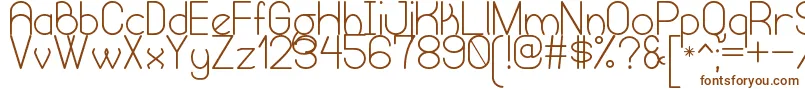 HumongousOfEternitySt-fontti – ruskeat fontit valkoisella taustalla