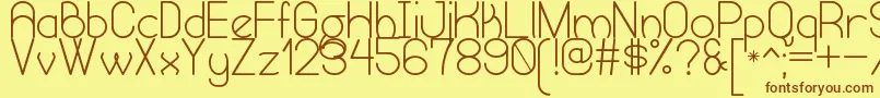 HumongousOfEternitySt Font – Brown Fonts on Yellow Background