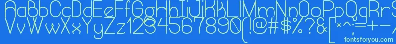 HumongousOfEternitySt Font – Green Fonts on Blue Background