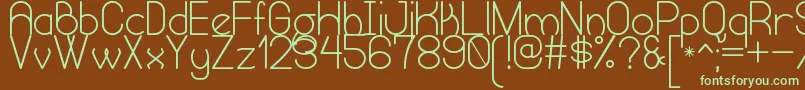 HumongousOfEternitySt-fontti – vihreät fontit ruskealla taustalla