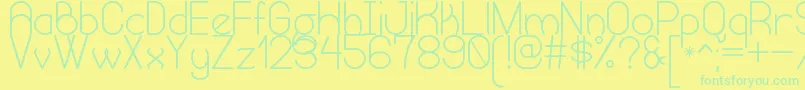 フォントHumongousOfEternitySt – 黄色い背景に緑の文字