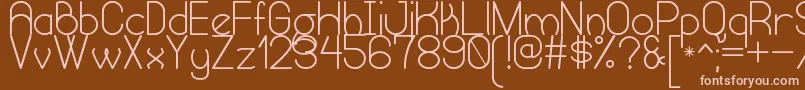 フォントHumongousOfEternitySt – 茶色の背景にピンクのフォント