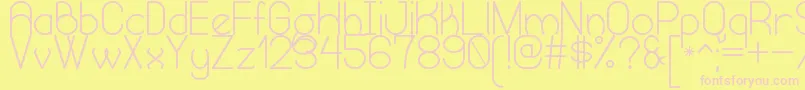 フォントHumongousOfEternitySt – ピンクのフォント、黄色の背景