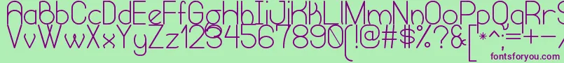 HumongousOfEternitySt Font – Purple Fonts on Green Background