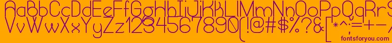 HumongousOfEternitySt Font – Purple Fonts on Orange Background