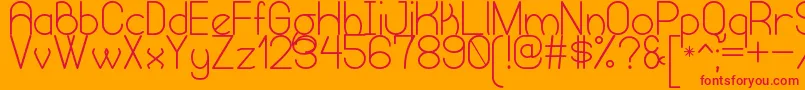HumongousOfEternitySt Font – Red Fonts on Orange Background