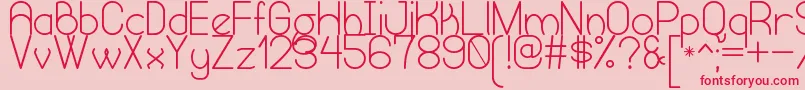 HumongousOfEternitySt Font – Red Fonts on Pink Background
