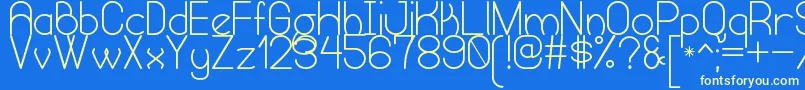 HumongousOfEternitySt Font – Yellow Fonts on Blue Background