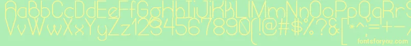 HumongousOfEternitySt Font – Yellow Fonts on Green Background