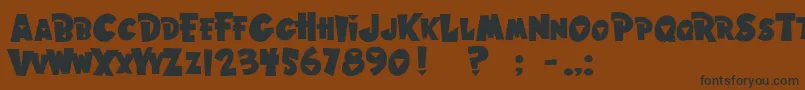 HawaiianPunk-Schriftart – Schwarze Schriften auf braunem Hintergrund