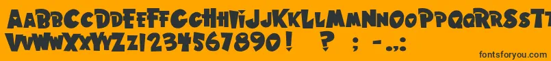fuente HawaiianPunk – Fuentes Negras Sobre Fondo Naranja