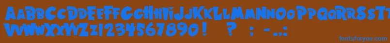 HawaiianPunk Font – Blue Fonts on Brown Background