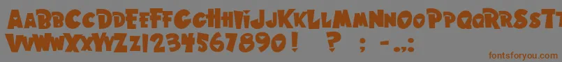 HawaiianPunk-fontti – ruskeat fontit harmaalla taustalla