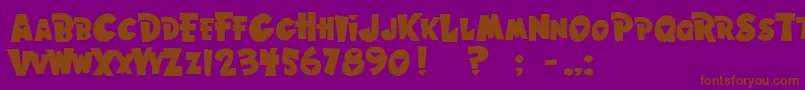Police HawaiianPunk – polices brunes sur fond violet