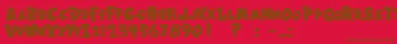 Police HawaiianPunk – polices brunes sur fond rouge