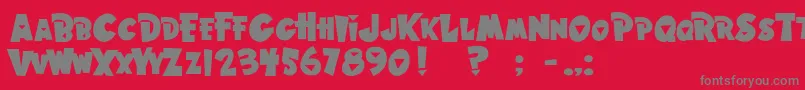 Шрифт HawaiianPunk – серые шрифты на красном фоне