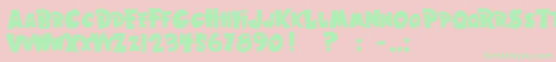 fuente HawaiianPunk – Fuentes Verdes Sobre Fondo Rosa