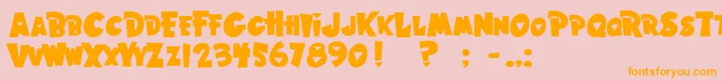 HawaiianPunk-fontti – oranssit fontit vaaleanpunaisella taustalla