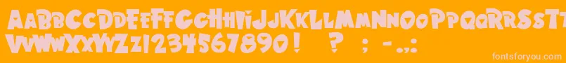 フォントHawaiianPunk – オレンジの背景にピンクのフォント