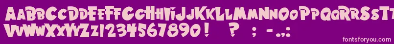 Шрифт HawaiianPunk – розовые шрифты на фиолетовом фоне