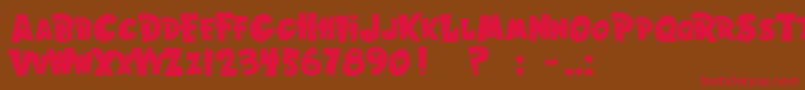 HawaiianPunk Font – Red Fonts on Brown Background