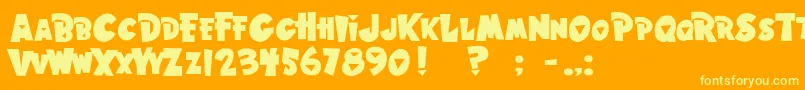 fuente HawaiianPunk – Fuentes Amarillas Sobre Fondo Naranja
