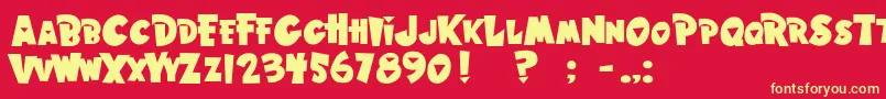 HawaiianPunk-fontti – keltaiset fontit punaisella taustalla