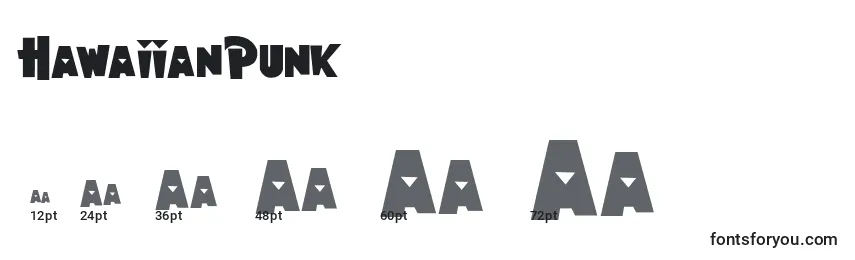 Размеры шрифта HawaiianPunk