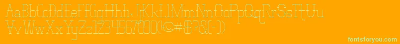 Vloderstone-fontti – vihreät fontit oranssilla taustalla