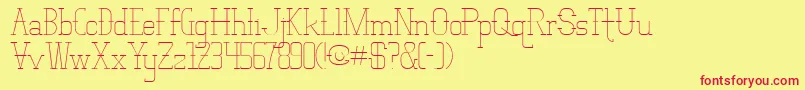 Vloderstone Font – Red Fonts on Yellow Background