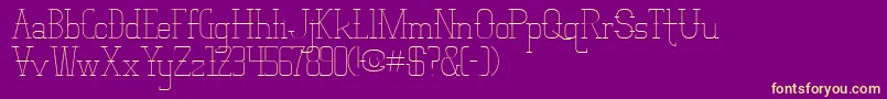 Vloderstone Font – Yellow Fonts on Purple Background