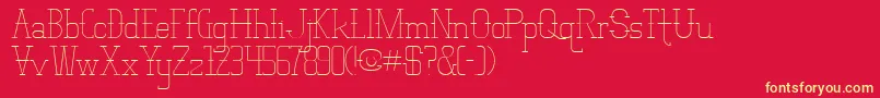 Vloderstone Font – Yellow Fonts on Red Background